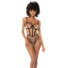 Mapale Ženski sexy bodi Nude, Crni