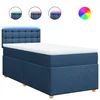 Vidaxl Box spring postelja z vzmetnico modra 90x190 cm blago