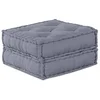Vidaxl 2-sedni modularen pouf kavč v sivi tkanini