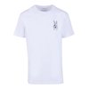 Mens T-shirt Peace Sign EMB - white
