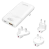 Logilink putni punjač sa dva USB GaN porta, tri adaptera EU / UK / AU, 65 W, slim