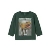 NAME IT Majica NMMJEWEL JURASSIC umbra/jelka/črna/off-bela