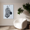 Zart Zidna dekoracija Zebra, Crno-bela