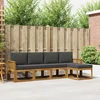 Set vanjskih sofa 5 pcs Prirodna i antracit Čvrsto drvo akacije