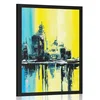 Plakat oljna slika mesta - 60x90 black