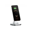 SATECHI Aluminium 2-in-1 Magnetic Wireless Charging stand - White