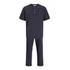JACK & JONES Dolga pižama JACOTTO marine