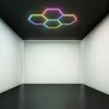 Hexagon LED tube 4 heads RGB 12V 410mm 19pcs