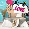 Samolepilna tapeta s pop art dizajnom – LOVE - 98x66