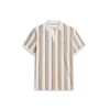 TOMMY HILFIGER Majica Relaxed Fit Stripe Crepe kamela/slonovina/črna