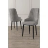 Hanah Home Set stolica Trex, 46x95x42 cm, 4 komada, Sivo-crne