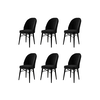 Hanah Home Set 6 trpezarijskih stolica Ritim Crni