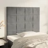 Uzglavlje svijetlosivo 80x5x118/128 cm baršunasto