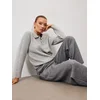 Sinsay - Wide leg pantalone sa dodatkom viskoze i cirkonima - tamno siva