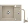 Deante ZQZ 711A Sudopera, 1 korito, 15cm, Granitna + BEN 762M 355mm, Boje peska