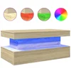 MAISON CHIC Klubska mizica - kavna mizica - Nizka mizica z LED lučkami sonoma hrast 90x50x40 cm, (21752377)