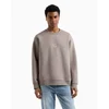 Armani Exchange za moške. XM000368AF10818U6107 Siva majica z vratom za posadko (XL), Priložnostno, Šport, Bombaž, Večnam