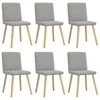 Vidaxl Jedilni stoli 6 kosov Cloud Grey Fabric