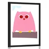Plakat s paspartujem ljubke sovice - 40x60 no frame
