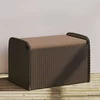 Klupa za pohranu s jastukom smeđa 80 x 51 x 52 cm od poliratana