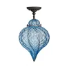SIRU - Plafonski luster GOCCIA 1xE27/60W/230V prečnik 25 cm plavo/braon venecijansko staklo