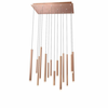 Redo 01-2055 - LED luster na sajli MADISON 14xLED/4W/230V bakar