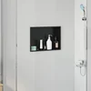 vidaXL Tuš niša Črna 45 x 30 x 9.5 cm Nerjaveče jeklo
