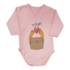 SAN-TEX Bodi za bebe dugih rukava CORALL, Roze