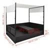 Vrtni krevet s baldahinom crni 190 x 130 cm poliratan