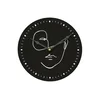 Stenska ura LINE FACE 29 cm, črna