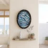 WallXpert drveni zidni ukras ALQ146-M, sardine u plavim tonovima, 33 x 43 cm