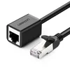 slomart ugreen podaljšek internetni kabel ethernet patchcord rj45 f/utp cat. 6 1000mb/s 0,5m črn (nw112)