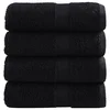 Premium ručnici za pranje SOLUND 4 kom. crni 30x30 cm 600 g/m2