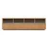 TV omarica v hrastovem dekorju v naravni barvi 200x54x40 cm Helvine – Kave Home