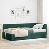 vidaXL vidaXL Kotni okvir postelje z matrico z vzglavjem 2 pcs Zelena Žamet, (5000155923)