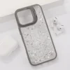 Maska za telefon Crystal Dots za iPhone 16 Pro Max, Siva