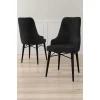 Hanah Home Set stolica Neta, 46x95x42 cm, 2 komada, Crne