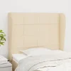 Uzglavlje s ušima krem 83 x 23 x 118/128 cm od tkanine