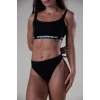 POMIRISHI BAMBOO UNDERWEAR Ženske gaćice tanga brazilke, Crne