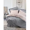 Lessentiel Maison Komplet posteljina Sheen, 200x220 cm, Siva-Roze