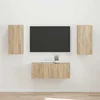 Set TV komoda Zidne 2 pcs Sonoma hrast Konstruirano drvo