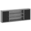 Ormar za alate s policom Crna i Siva 150 x 20 x 55 cm
