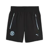 Olympique de Marseille PUMATECH Relaxed Woven Shorts Youth, Clothing, Black/Vibrant Blue, 15-16Y
