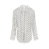COMMA Bluza temno rjava/bela