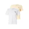 Calvin Klein Jeans Majica pastelno rumena / črna / bela