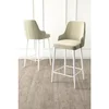 Hanah Home set od 4 barskih stolica Tera, krem tkanina Babyface, bele metalne noge
