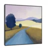 Canvas Slika na platnu Plavo drvo, 60x60cm, Sa ramom, Crni