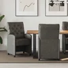Jedilni stoli s kolesi 2 kos Umetna koža Črna 58 x 67 x 97 cm