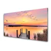 tulup.si Slika na akrilnem steklu Pier sunset lake 120x60 cm 4 obešalnika
