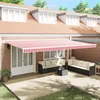 Skrovita tenda Crvena i bijela 600 × 300 cm